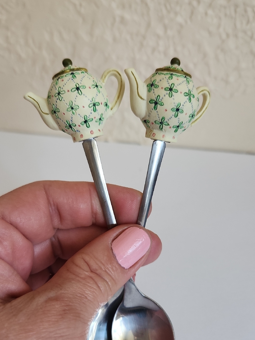 Set of 2 Teapot Handle Teaspoons